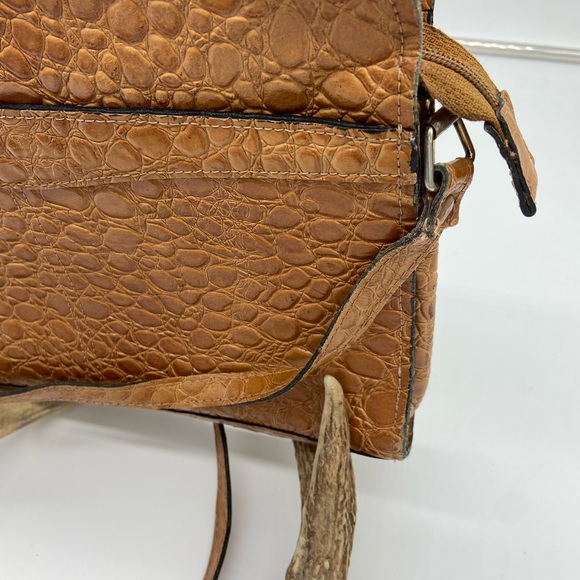 Vintage John Weitz Alligator Embossed Leather Bag - Picture 3 of 9